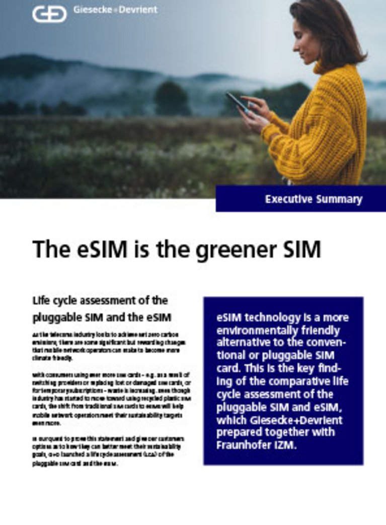 Coverseite des green eSIM Reports