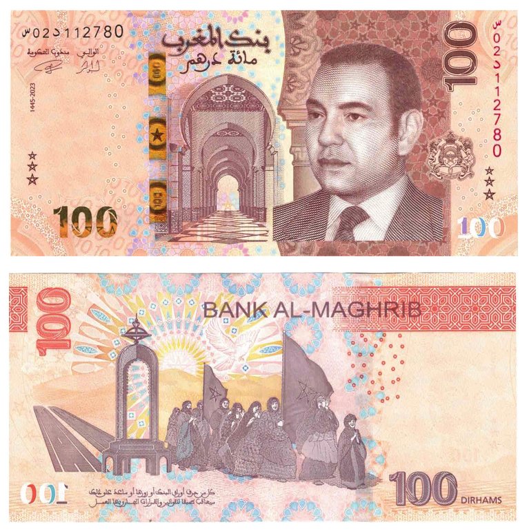 Die neue 100-Dirham-Banknote von Marokko