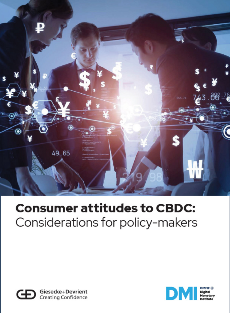 Deckblatt des Reports über Verbrauchereinstellungen zu CBDC