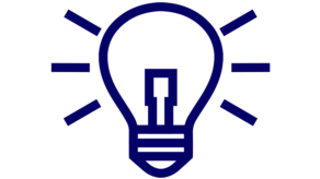 Icon mit einer Glühbirne
