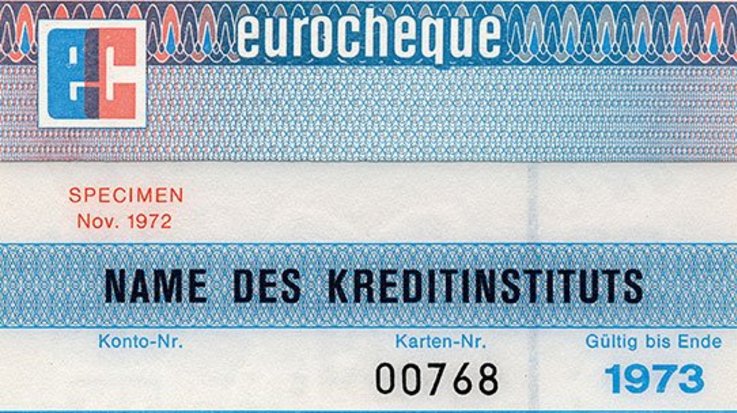 Eurocheque from 1973