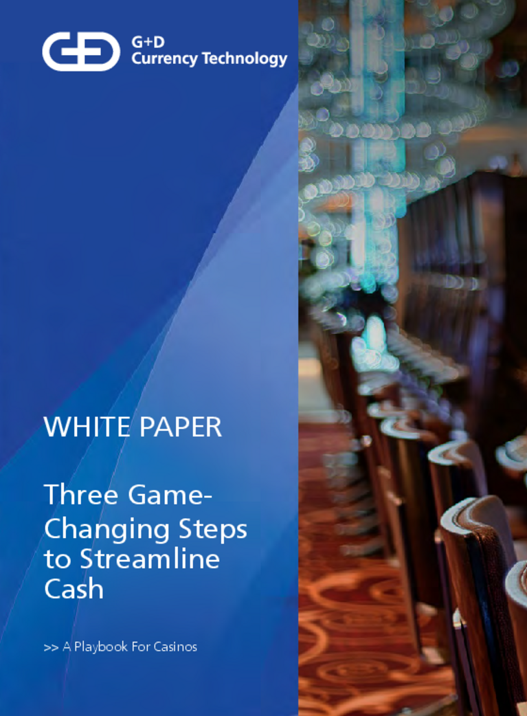 Deckblatt des Whitepapers Effizientere Bargeldbearbeitung: Eine Anleitung für Casinos