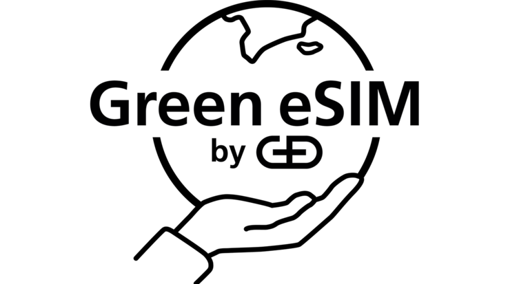 Green eSIM by G+D Logo