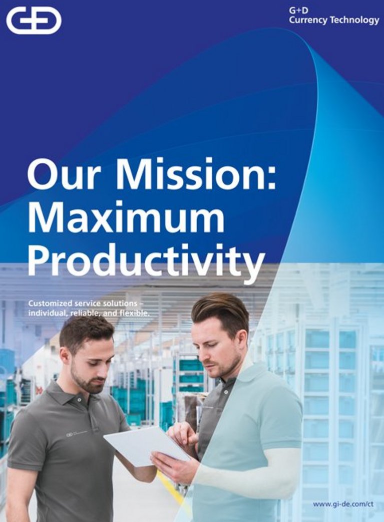 Cover of the brochure "Our Mission: maximum productivity"