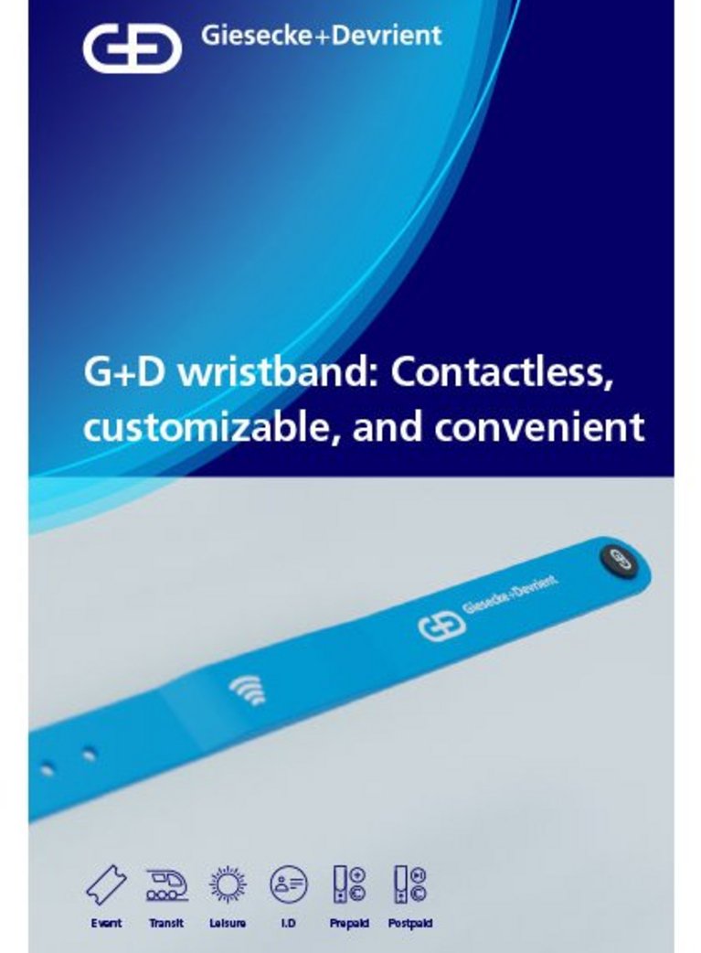 Deckblatt der G+D wristband Broschüre