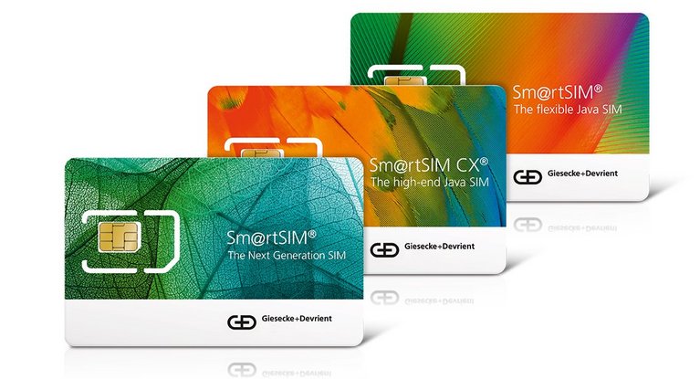 Drei SIM-Karten mit der Aufschrift SM@RT SIM