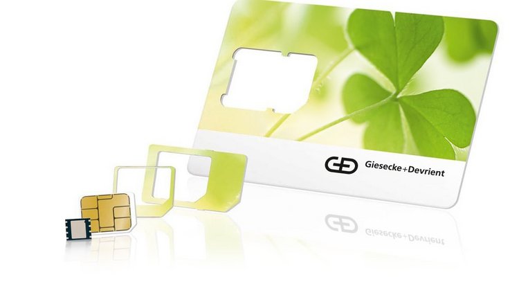 SIM cards from G+D in different sizes