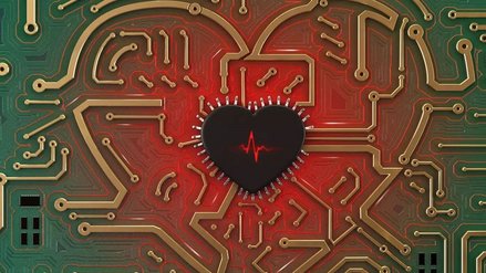 A computer board in the shape of a heart
