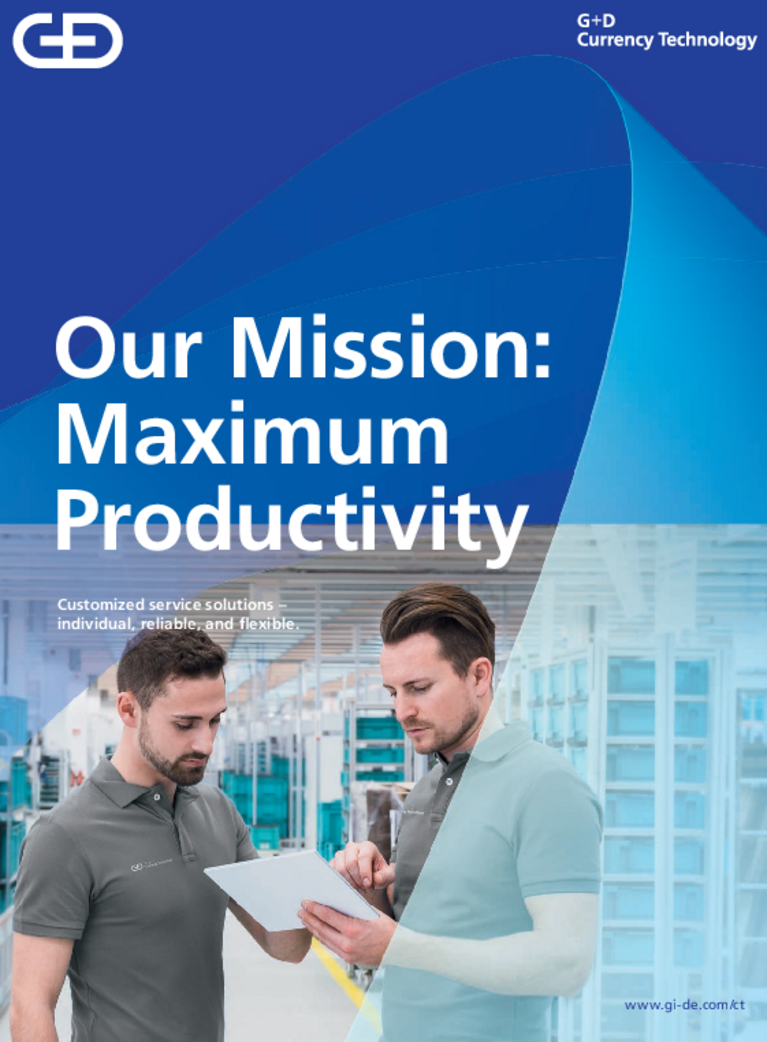 Titel der Broschüre "Unser Auftrag: maximale Produktivität"