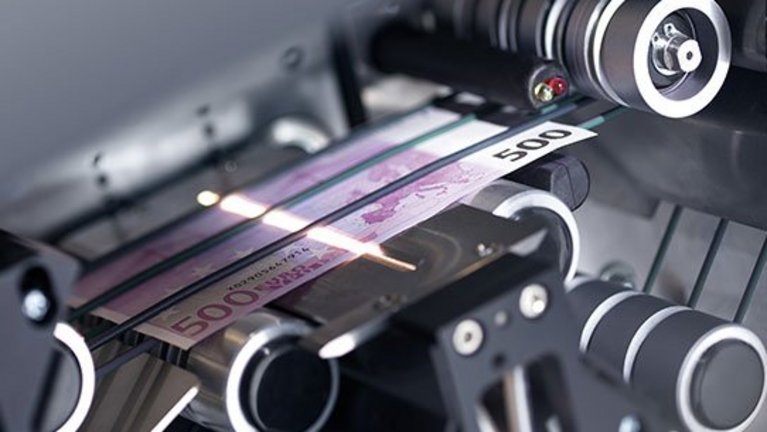 Image of a machine-readable banknote 
