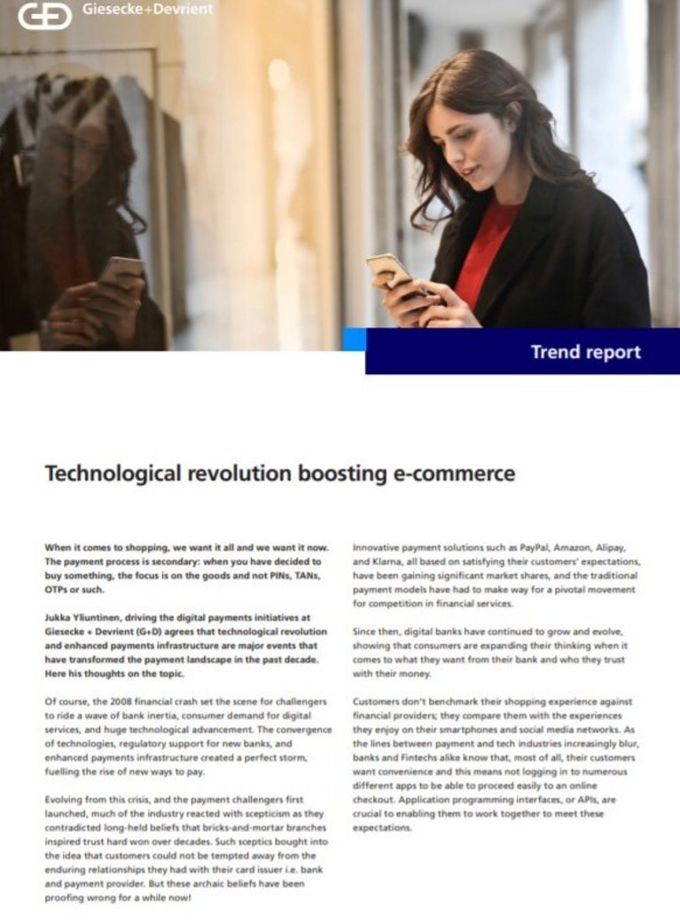 Deckblatt des Trend Reports - Boosting e-commerce