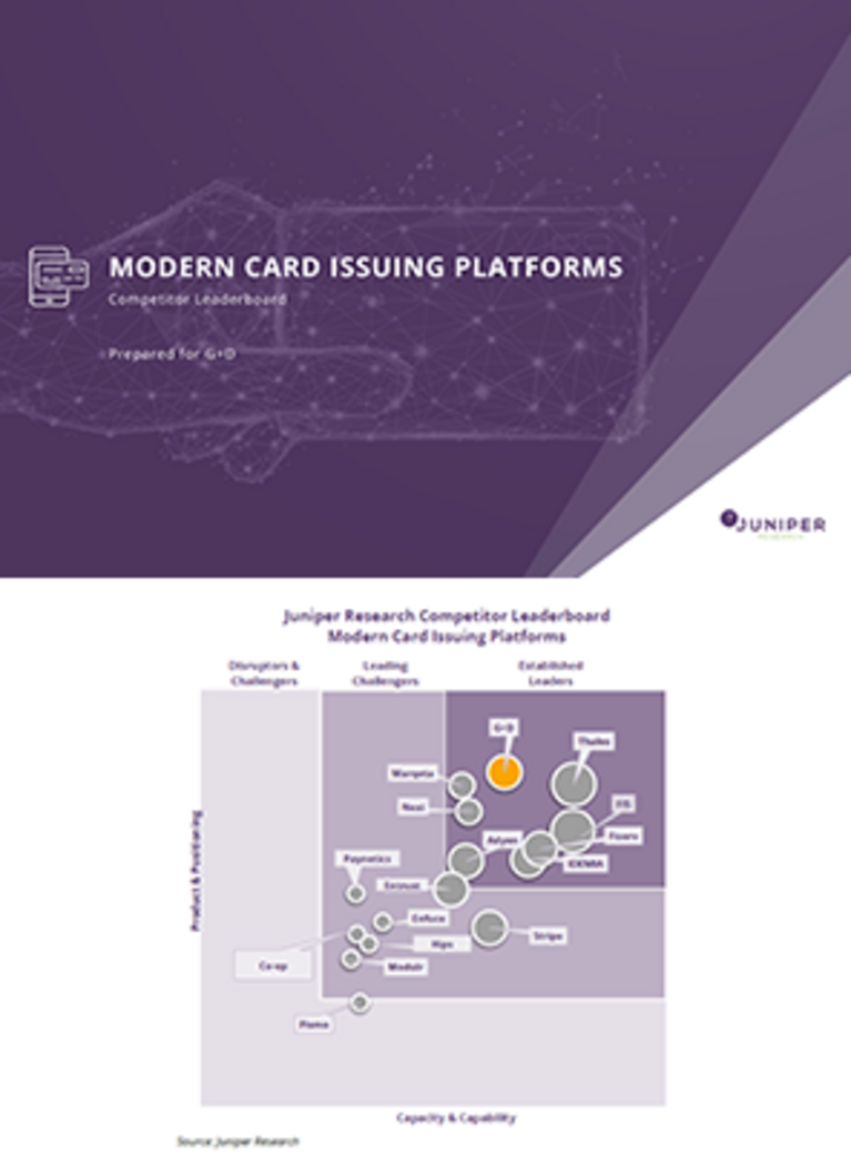 Titelbild des Juniper Report über Modern Card Issuance Platforms