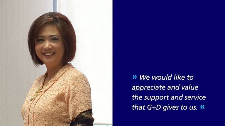 Zitat von Ibu Anna Susilowati Stellvertretende Leiterin des elektronischen Bankdienstes BCA, Jakarta, Indonesien