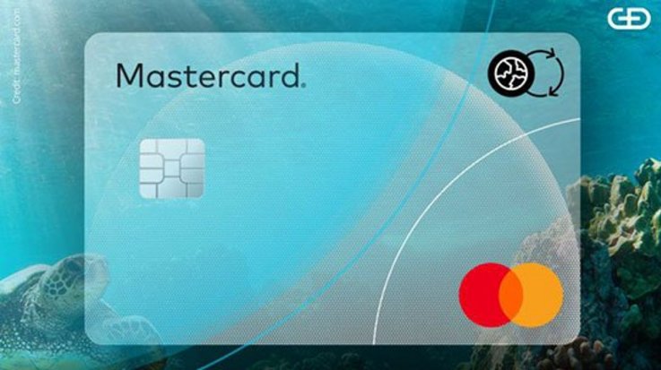 Mastercard mit Logo für das Sustainable Card Program