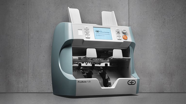 Banknotenbearbeitungssystem ProNote® 1.5, das modernste Sensortechnologie und kompaktes Design vereint