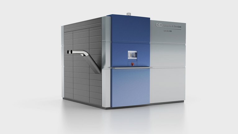 BDS® SB system from G+D for briquetting and filling banknote shreds
