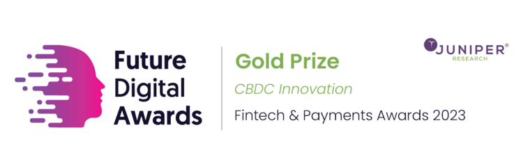 G+D 2023 Future Digital Awards Gold Prize Badge for CBDC Innovation