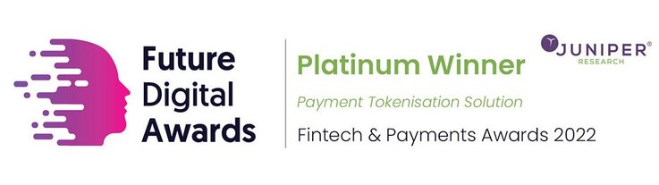 Juniper Award badge - Platinum Winner 2022, Payment Tokenisation Solution