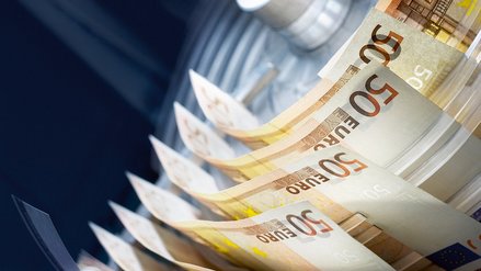 50€-Scheine im Banknotenbearbeitungssystem BPS® M7