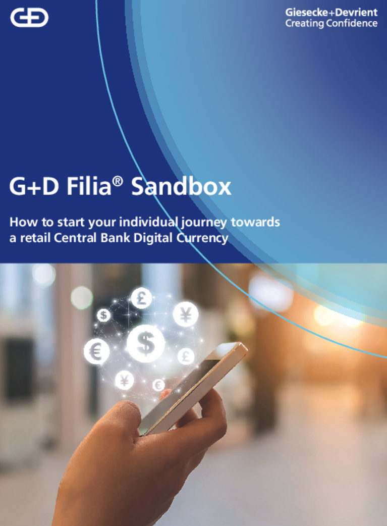 Cover of G+D FILIA Sandbox brochure