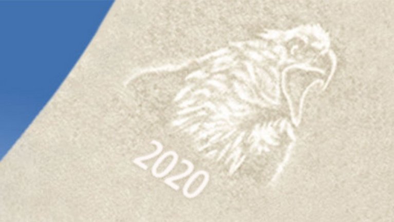 HighLight watermark with reduced paper thickness in the shape of an eagle
