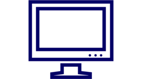 Icon with a computer monitor