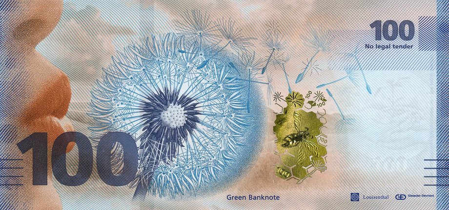 G+D grüne Banknote