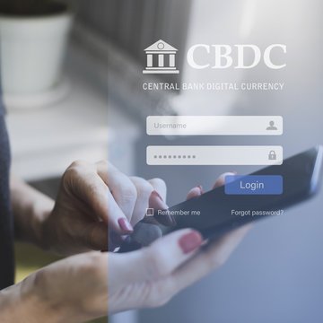 Interface of the login for CBDC