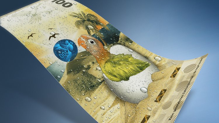 Eine von Giesecke+Devrient designte und hergestellte Banknote
