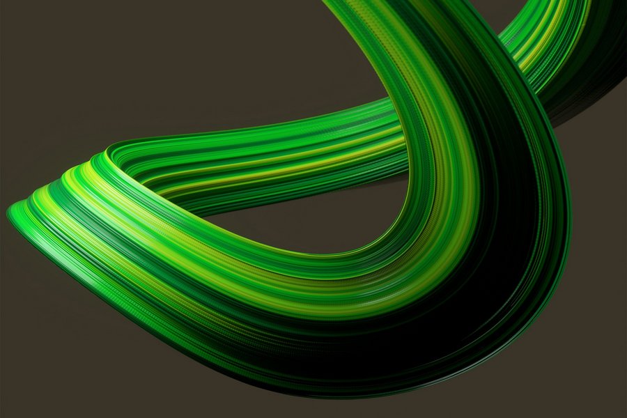 Green infinity symbol, representing sustainability