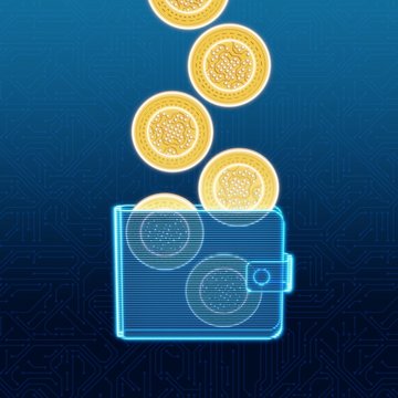 Transferring crypto coins into a digital wallet, futuristic finance meets secure virtual storage.