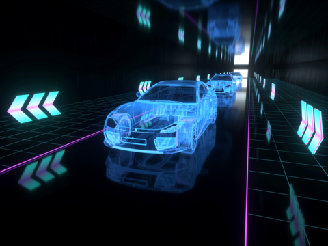 CGI eines vernetzten Autos
